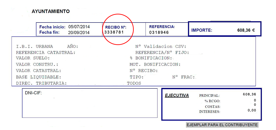 Pago Mediante Dni Y Número De Recibo Recaudación 0550